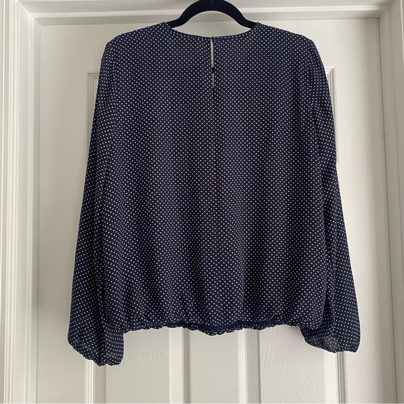 Tommy Hilfiger Blue and White Polka Dot Blouse - Picture 2 of 5